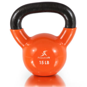 Vinyl Coated Cast Iron Kettlebells-15LB